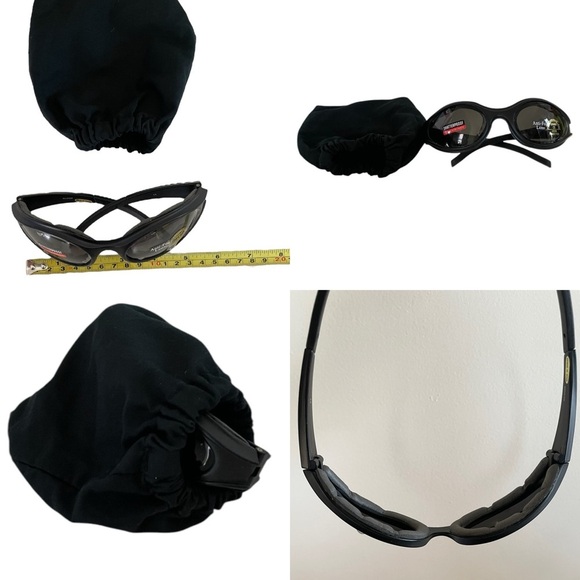 Black Sports Shatter Proof Polycarbonate Foam Lined Anti-Fog Len UV400 Glasses - Picture 3 of 12